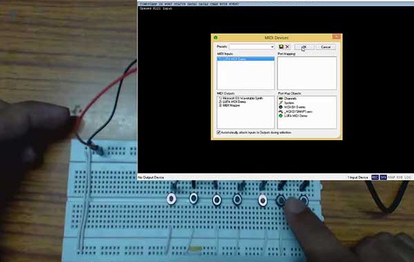 Atmega 32u4 Based USB Musical Keyboard