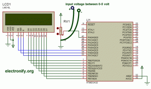 Voltmeter Using ATMEGA32 Microcontroller