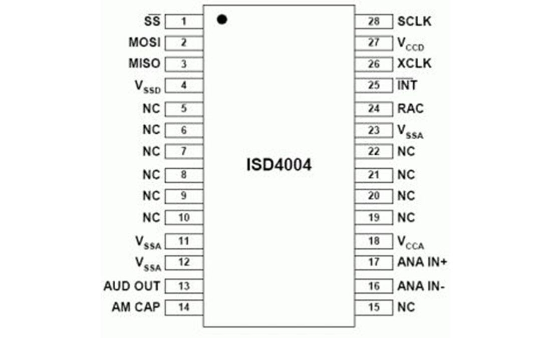 ISD4004 based voice recorder 