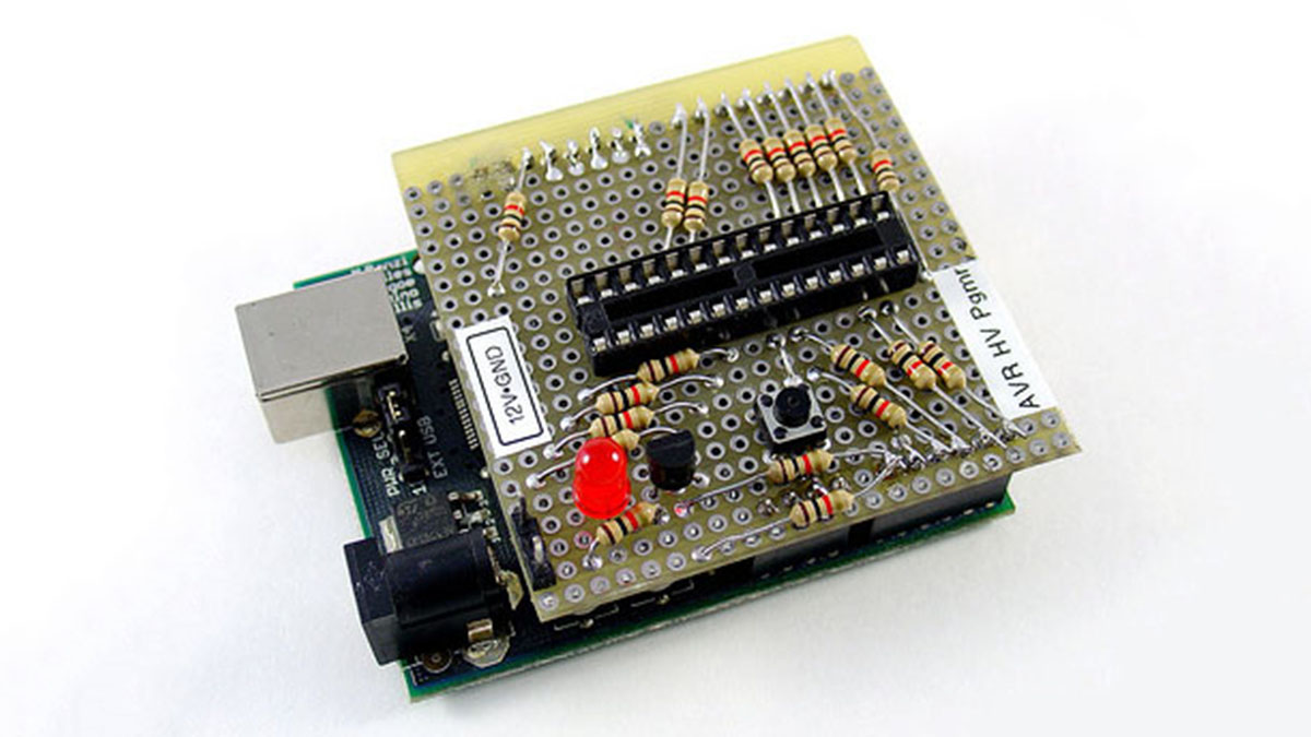 AVR High Voltage Programmer Using Arduino AVR microcontroller