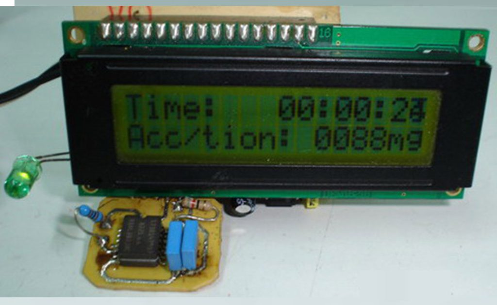 LCD Car Accelerometer using microcontroller