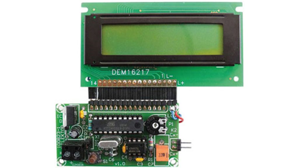 Low Picofarad Capacitance Meter ATtiny2313 microcontroller