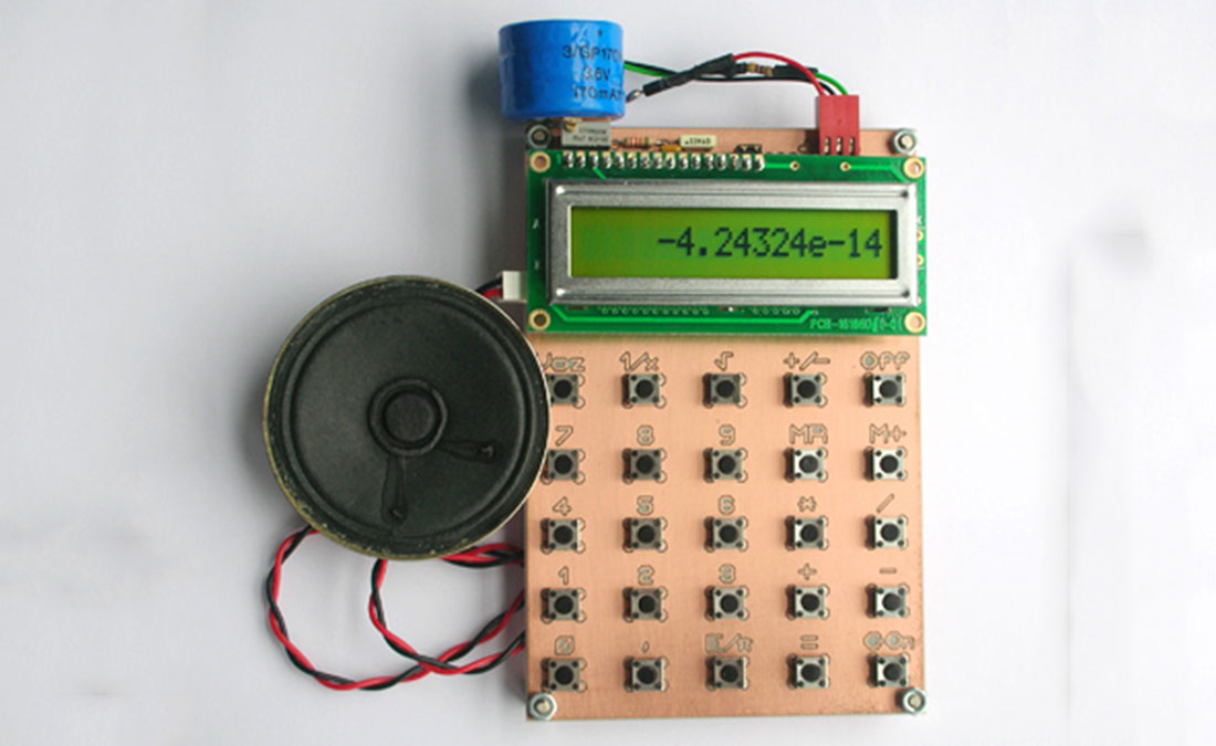 Speaking Calculator using AVR ATmega88 microcontroller

