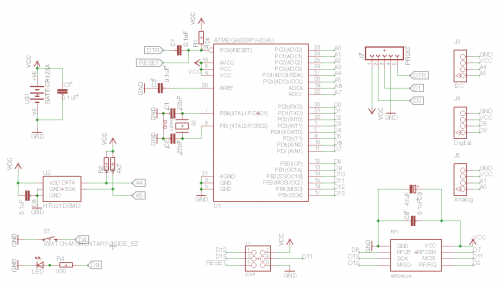 Schematic DevDuino Sensor Node V4.0 (ATmega 328)