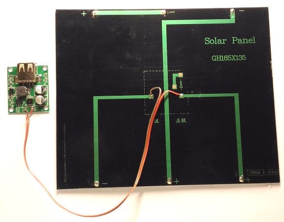 Connections between the 5V buck converter and solar panel