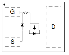Schematic FemtoFET – 20V 500mA 0.6×0.7mm MOSFET From TI