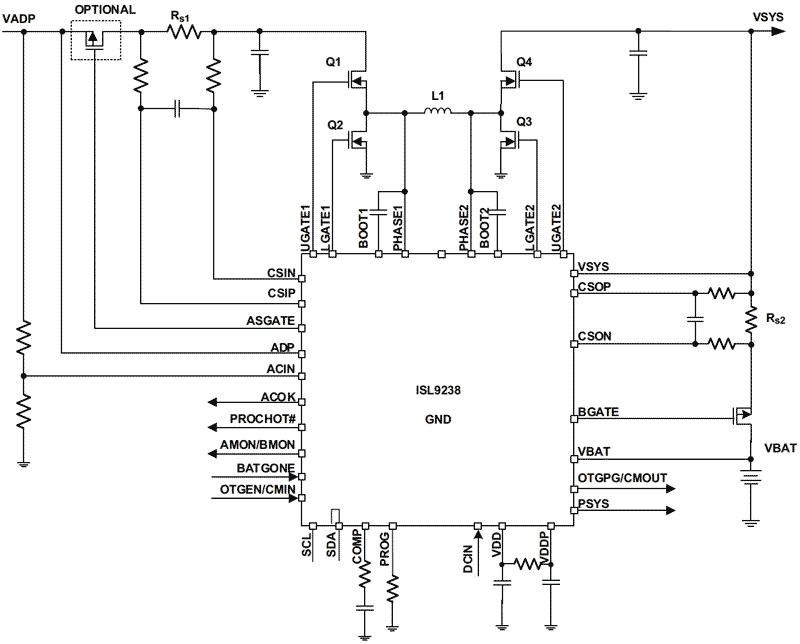 Schematic Single-chip USB-C buck-boost battery charger