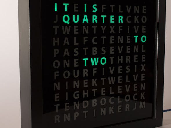 Tinker's Word Clock - REVISITED! NOW 110% more AWESOME