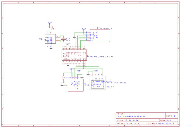Schematic Make Your Own Power Meter-Logger