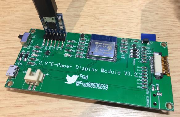 ESP8266 based e paper WiFi weather station