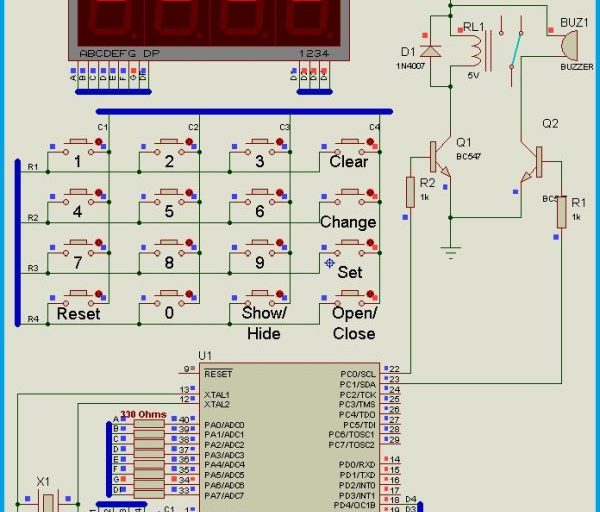 Keypad Door Lock using AVR Microcontroller – Atmega16