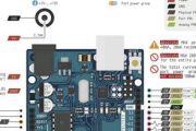 ATMEL ARDUINO COLORED CONNECTION CHART
