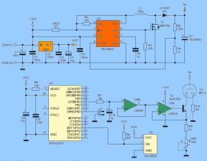 NIXIE TUBE THERMOMETER CIRCUIT
