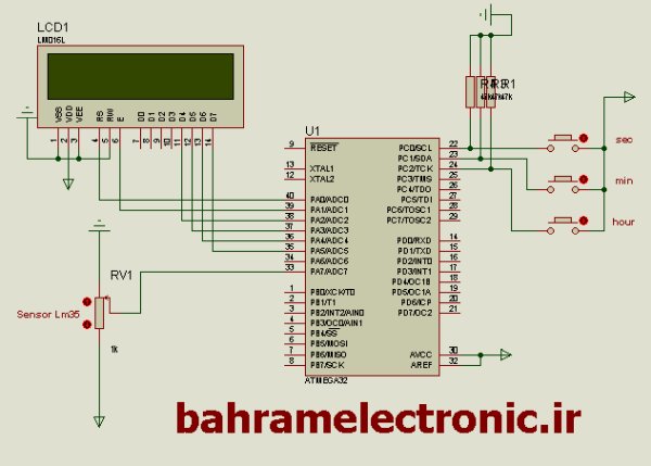 ATMEL ATMEGA PROJECTS SCHEMATIC 2