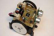 LINE FOLLOWING ROBOT PROJECT ULTRASONIC SENSOR CIRCUIT ATMEGA16 CNY70 SFR05