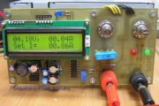 3-20V 01-10A POWER SUPPLY CIRCUIT ATMEGA8 LCD AMMETER, VOLTMETER