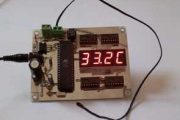 AT89S52 THERMISTOR CIRCUIT THERMOMETER LCD DISPLAY