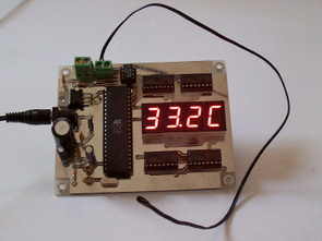 AT89S52 THERMISTOR CIRCUIT THERMOMETER LCD DISPLAY