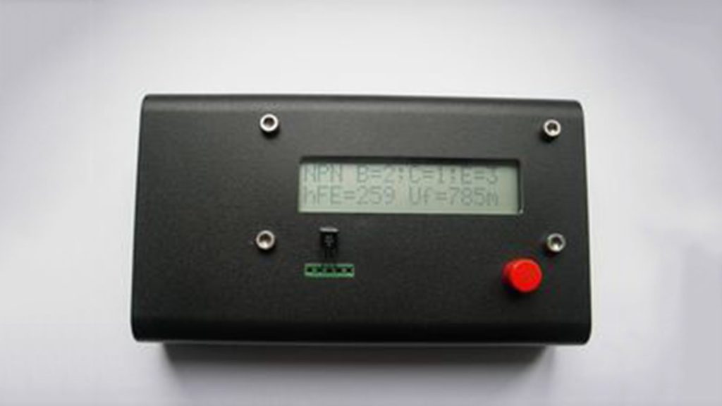 TRANSISTOR TESTER CIRCUIT ATMEGA8 LCD DISPLAY