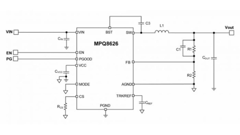 6A 6V BUCK CONVERTER WITH 16V INPUT OPERATES AT UP TO 2MHZ3