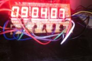 2cm Height 7 Segments 6 Digits AVR Clock With 4 Digits Thermometer