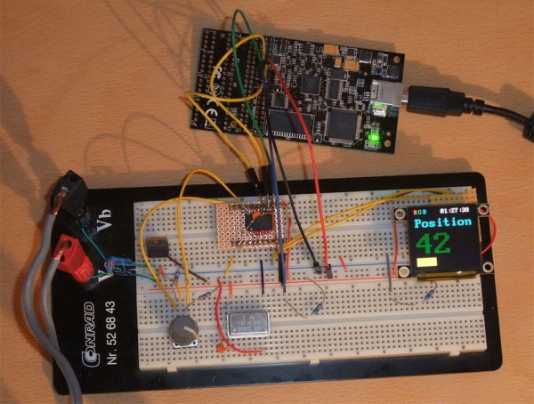Using a Quadrature Encoder With an ATtiny 2313 and an OLED Display