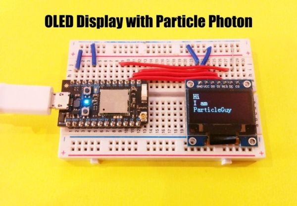 OLED Display SPI With Particle Photon
