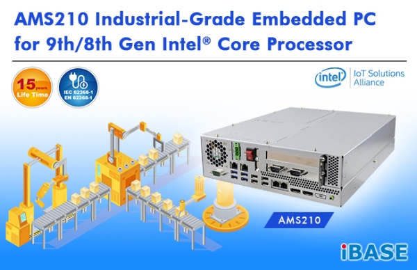 AMS210 INDUSTRIAL GRADE EMBEDDED PC FOR 9TH 8TH GEN INTEL® CORE PROCESSOR