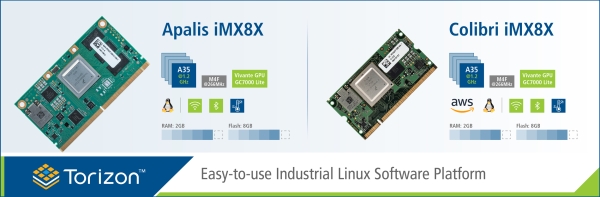 TORADEX I.MX 8X BASED SYSTEM ON MODULES GAIN AWS CERTIFICATION AND SUPPORT FOR TORIZON EMBEDDED LINUX
