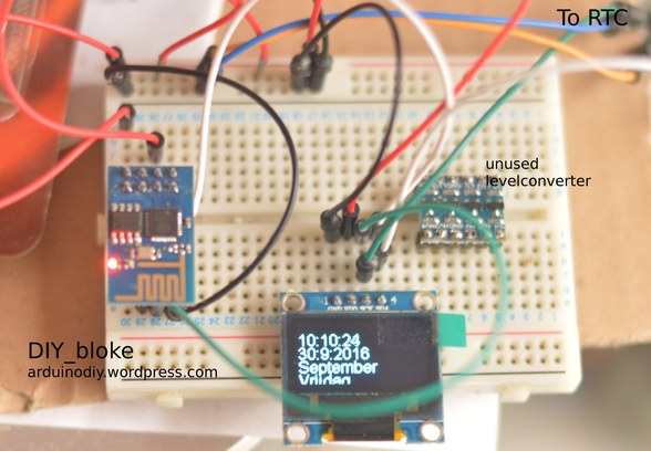 Adding an RTC and OLED to ESP8266 01