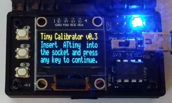 ATTINY84 OSC CALIBRATOR AND HIGH VOLTAGE FUSE RESETTER