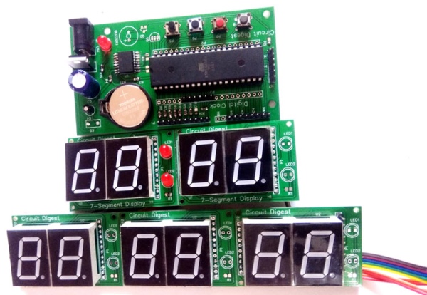 AT89C2051 4Bits Digital Display LED Electronic Clock DIY KIT With Case ASS