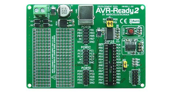 AVR-Ready2 Board by Mikroelektronika(30$)