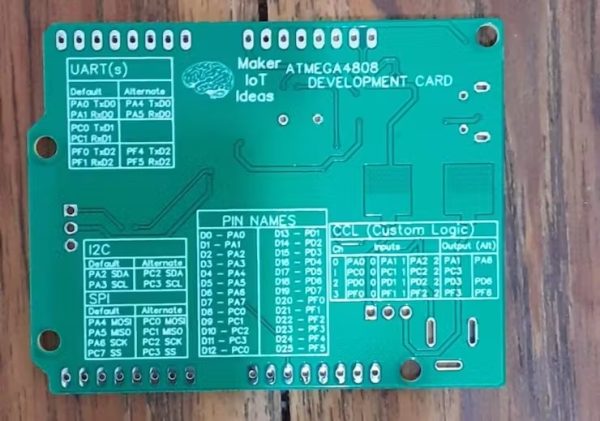 labelling on the front (ATMEGA4808)