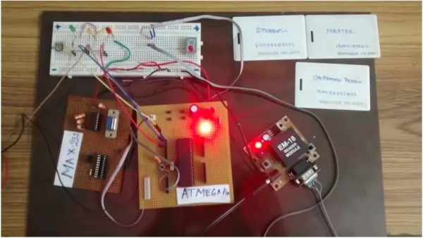 RFID-Based Security System with AVR ATmega32 Microcontroller