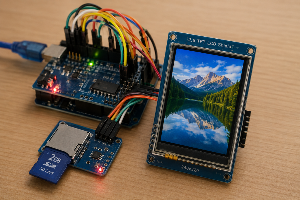 Arduino TFT LCD displays bitmap from SD card